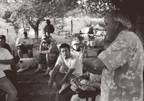 Estevan Arellano with ALI Summer Field Station students, circa 2007. Estevan Arellano with ALI Summer Field Station students, circa 2007.