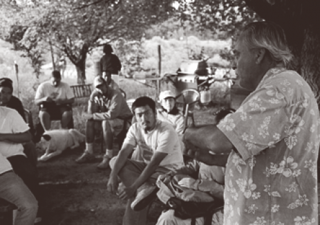 Estevan Arellano with ALI Summer Field Station students, circa 2007.